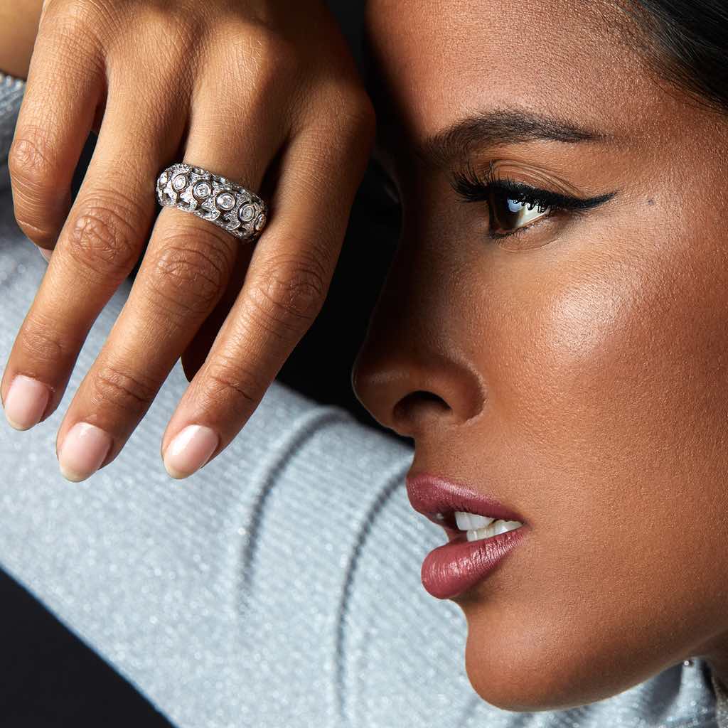 SERPENTES DIAMOND RING WHITE GOLD ORLOV
