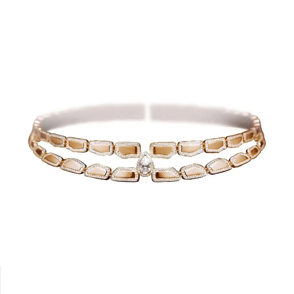 SKIN DIAMOND CHOKER ROSE GOLD | Necklace | 18K rose gold, choker, crocodream, diamonds, Necklace, skin | ORLOV