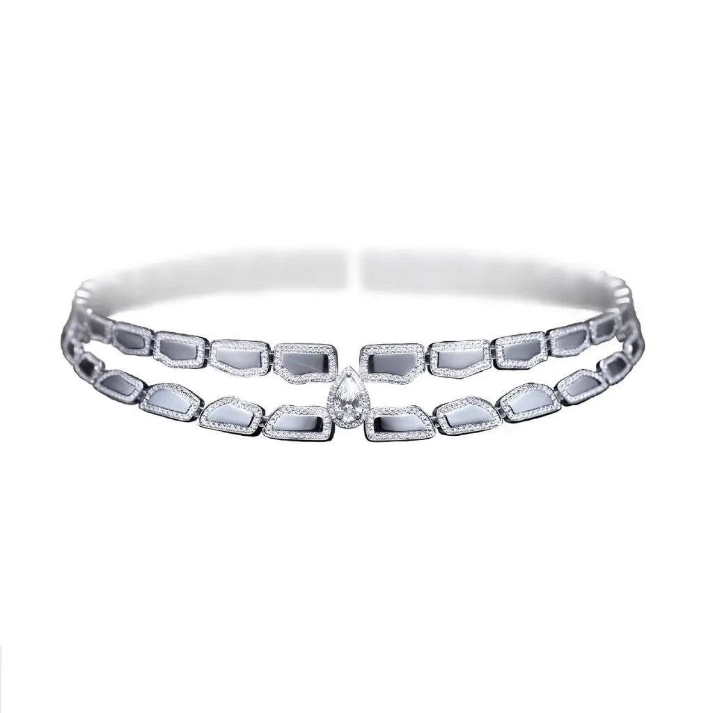 SKIN DIAMOND CHOKER WHITE GOLD | Necklace | 18K white gold, choker, crocodream, diamonds, Necklace, skin | ORLOV