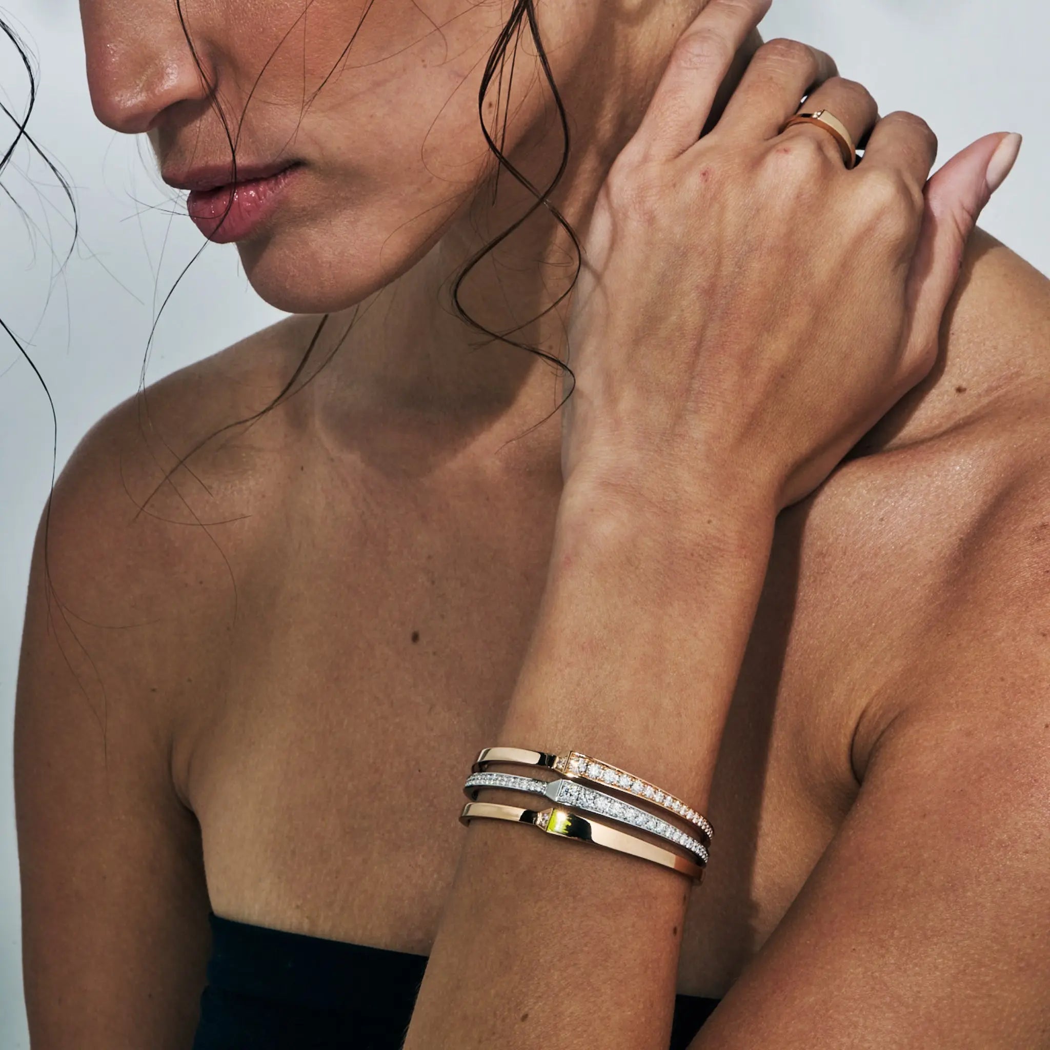 SPIKE ONE FULL PAVE DIAMOND BRACELET, WHITE GOLD ORLOV