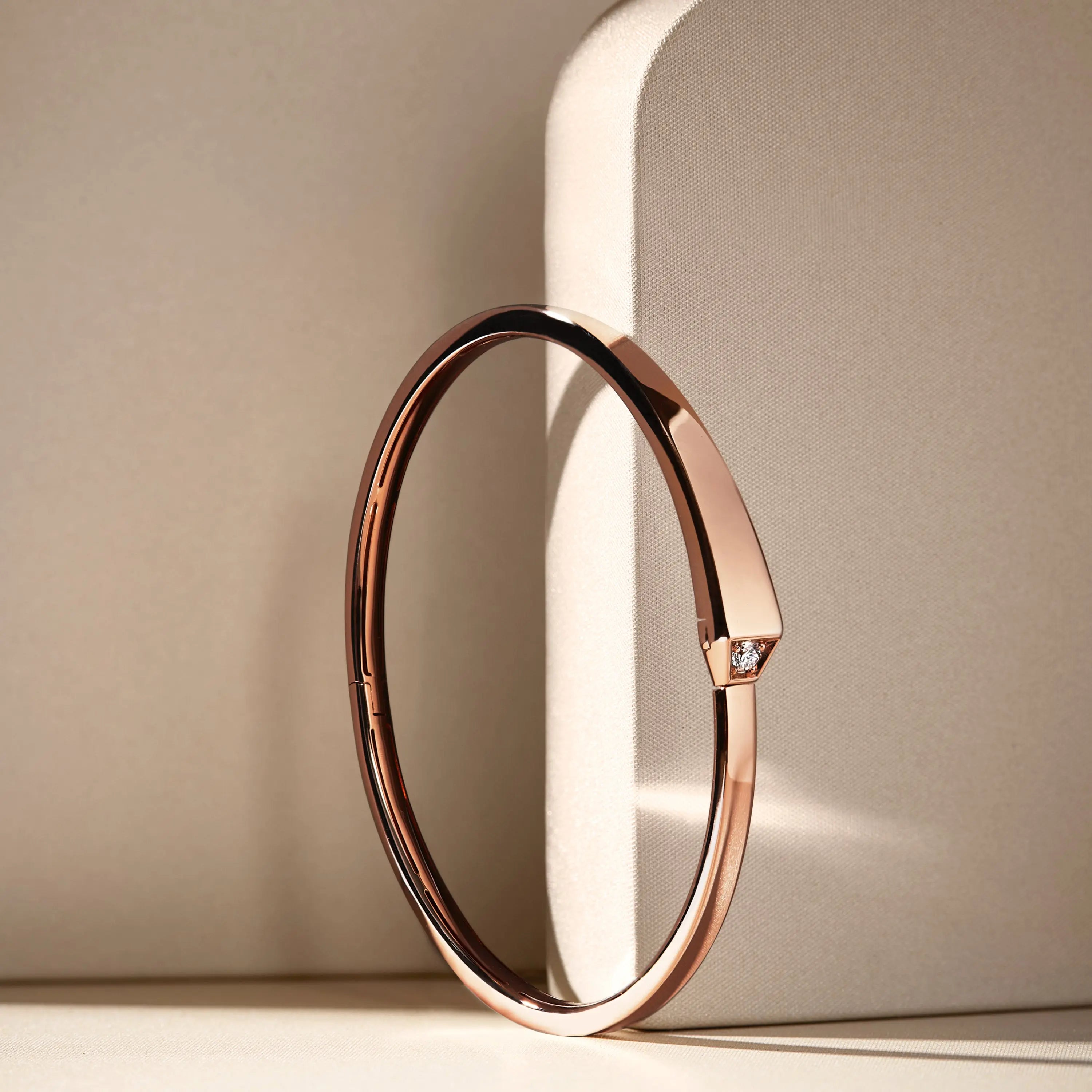 SPIKE ONE LIGHT PAVÈ DIAMOND BRACELET, ROSE GOLD ORLOV