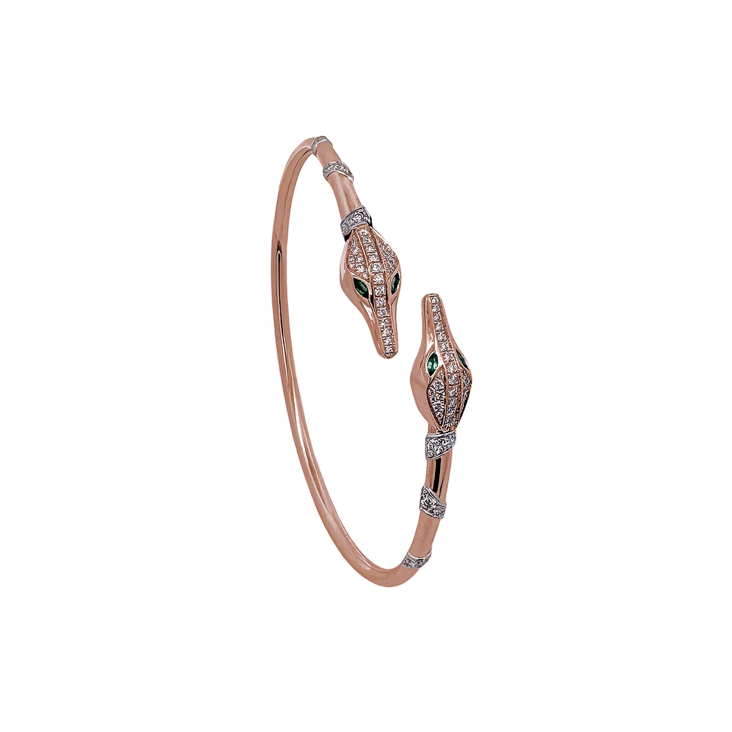 CARESSE DE CROCO DOUBLE HEAD FLEX DIAMOND BRACELET, ROSE GOLD