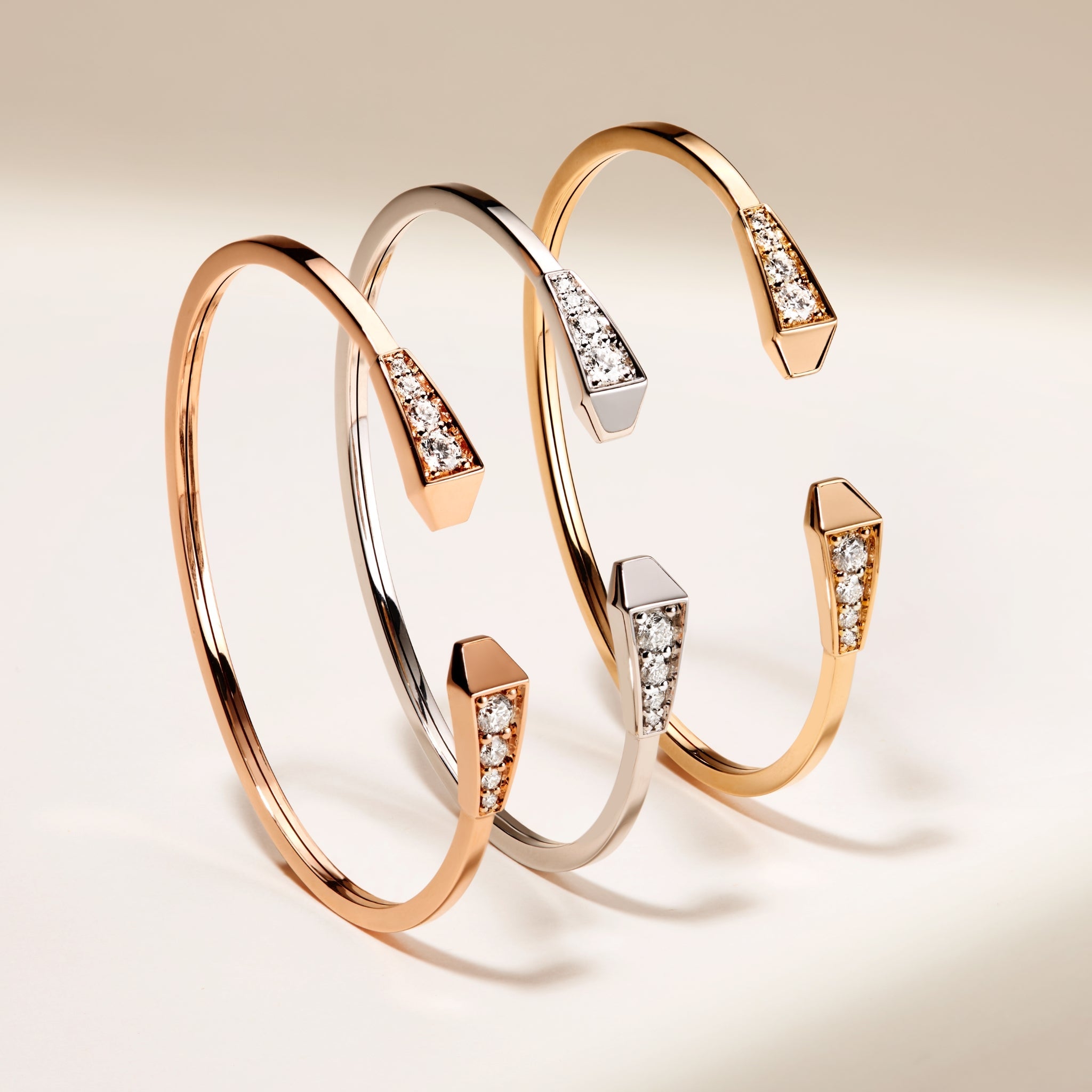 SPIKE DOUBLE FLEX DIAMOND BRACELET ROSE GOLD
